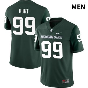 Men's Michigan State Spartans NCAA #99 Jalen Hunt Green NIL 2022 Authentic Nike Stitched College Football Jersey ET32T83YD